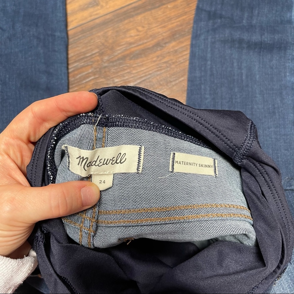 Madewell Maternity Over-the-Belly Skinny Jeans in Danny Wash - Picture 6 of 7